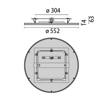 FL ROUND 555 EB - LED ceiling lamp in metal and opal glass by PERFORMANCE iN LIGHTING - view 3